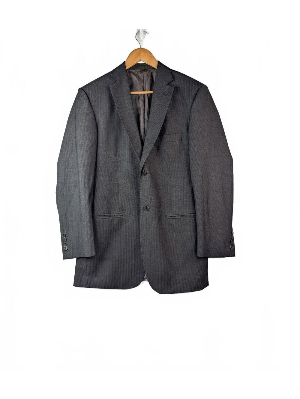 Pronto Uomo Platinum Regular Gray Wool Made in Italy Men's Suit Jacket 38